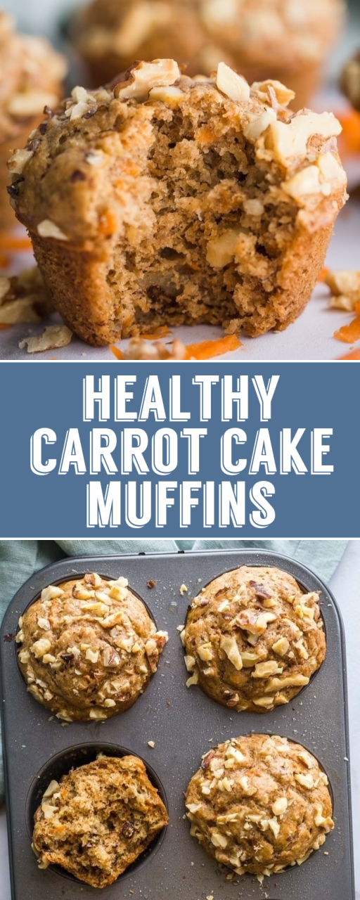 Healthy Carrot Cake Muffins Without Greek Yogurt