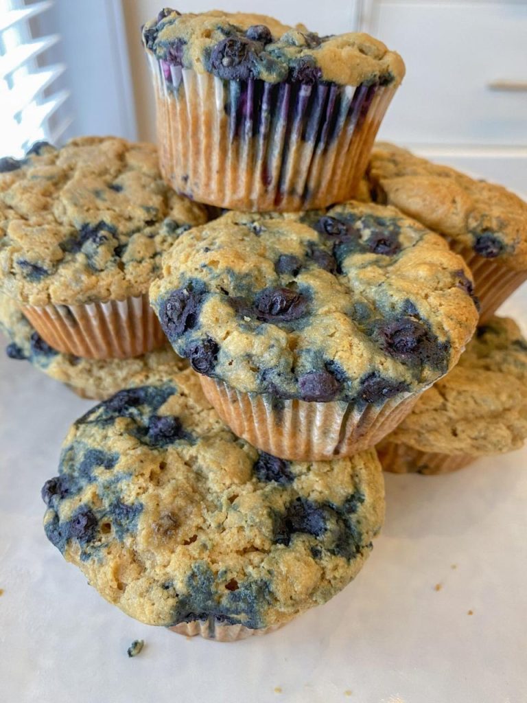 Healthy Blueberry Oat Muffins Vegan