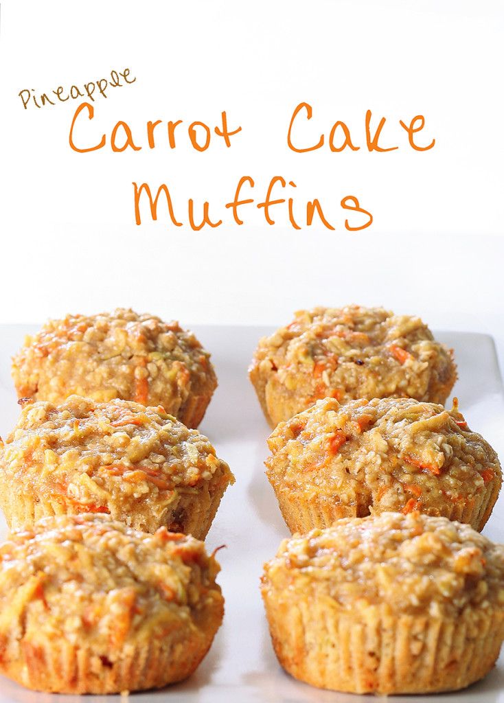 Healthy Carrot Cake Muffins With Pineapple