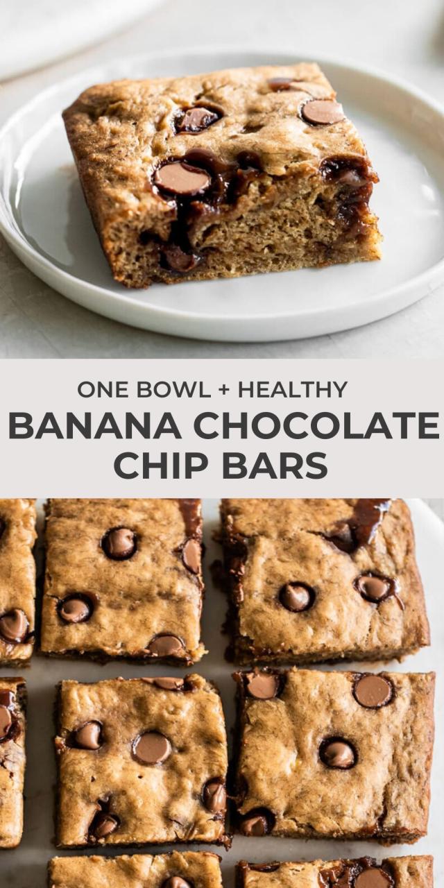 Healthy Banana Cake With Chocolate Chips