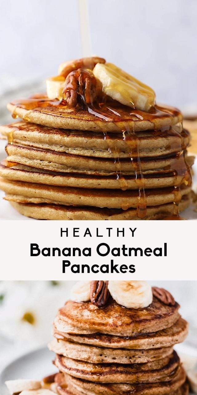 Healthy Banana Oatmeal Pancake Recipe