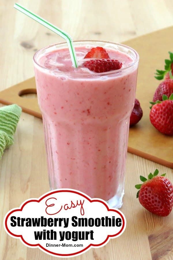 Easy Strawberry Smoothie Recipe With Yogurt