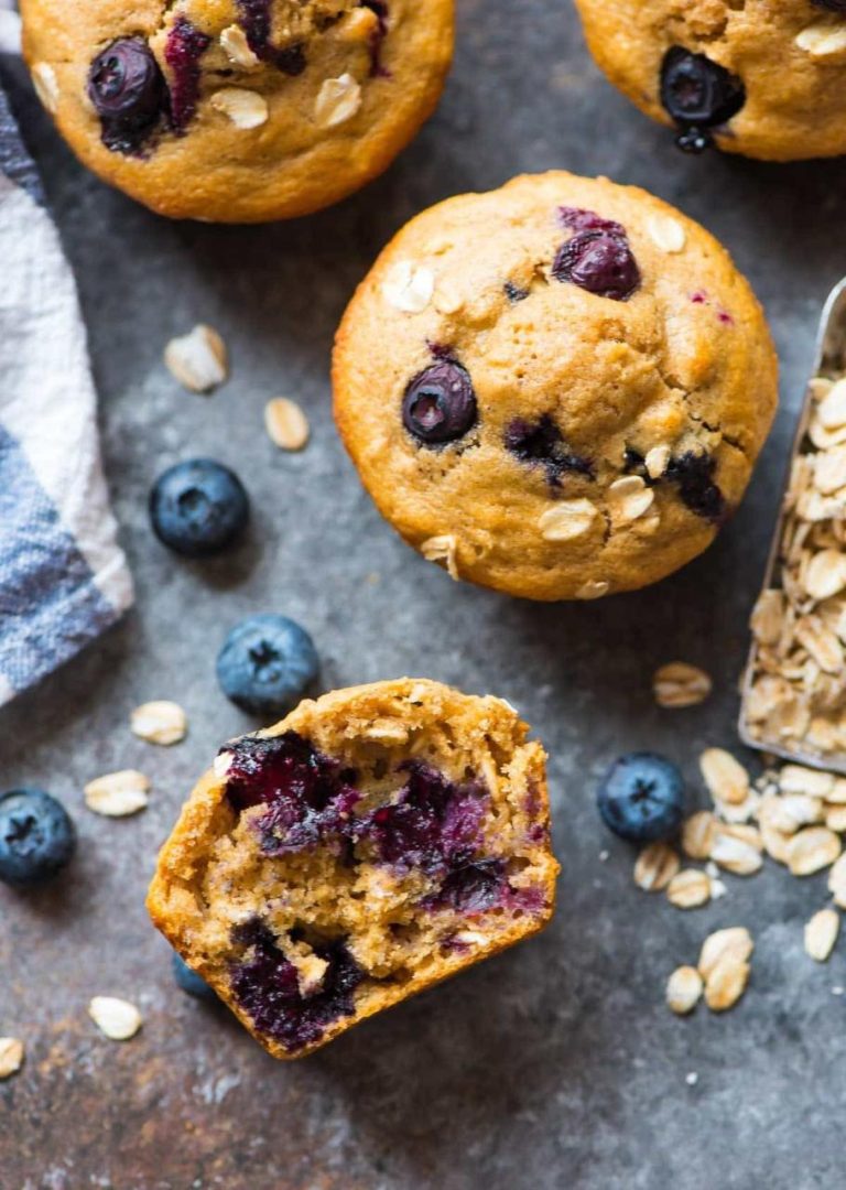 Healthy Blueberry Muffins Oatmeal