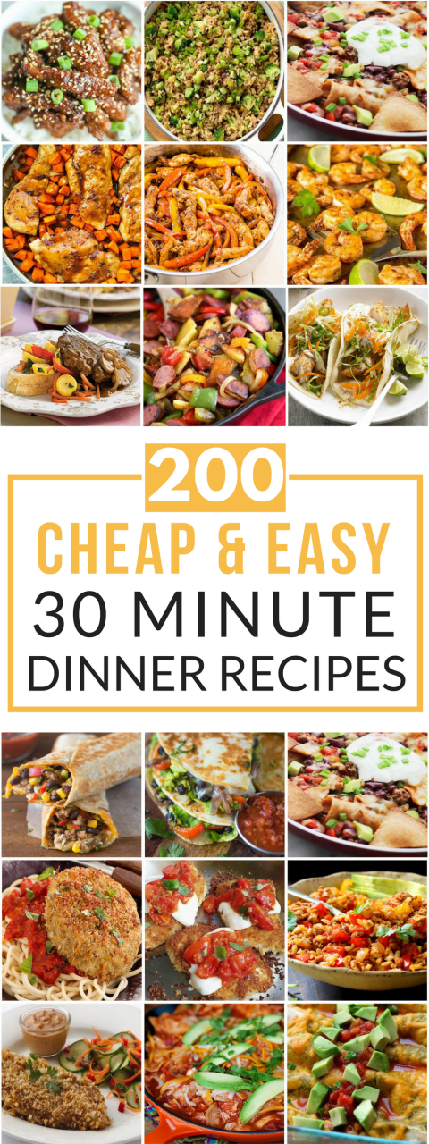 Fast Cheap Healthy Dinner Ideas