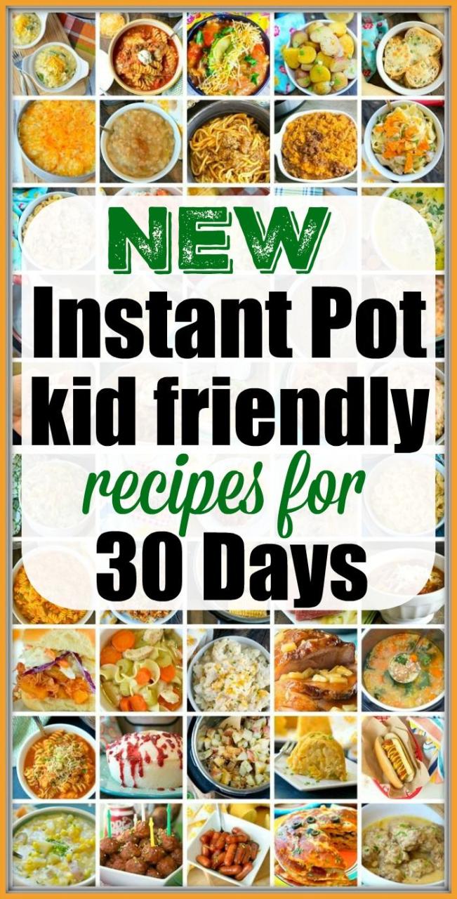 Instant Pot Recipes Healthy Kid Friendly