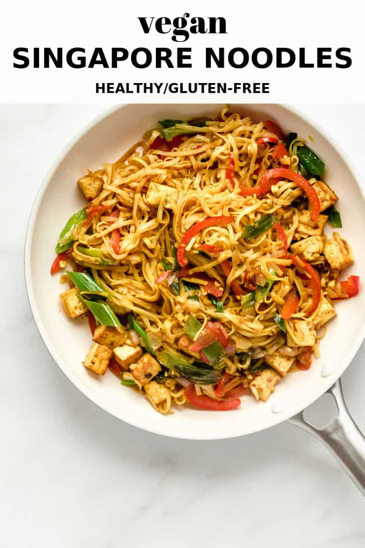 Healthy Vegan Singapore Noodles