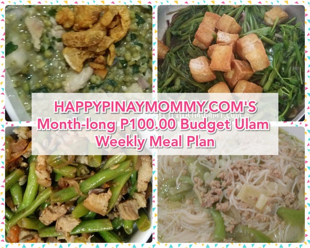 1 Week Budget Meal Plan Filipino