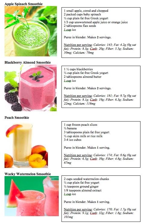 Healthy Smoothies Recipes Fruit