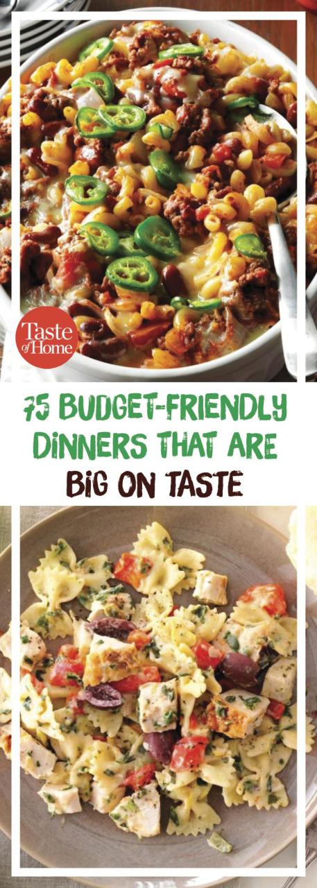 Budget Friendly Dishes