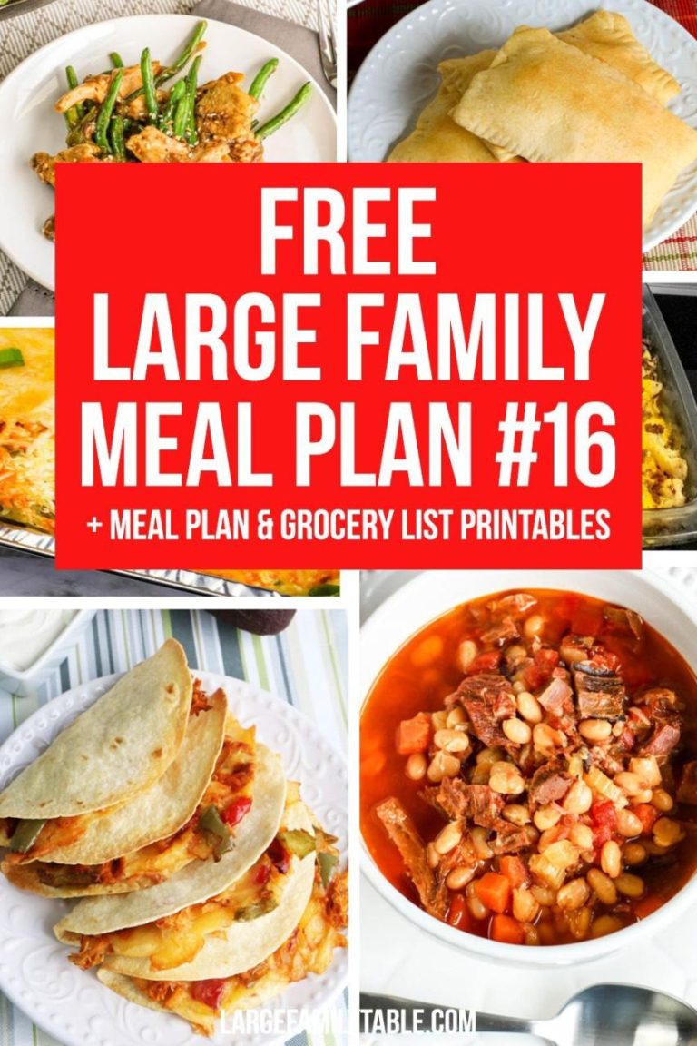 Meal Planning For Large Families On A Budget