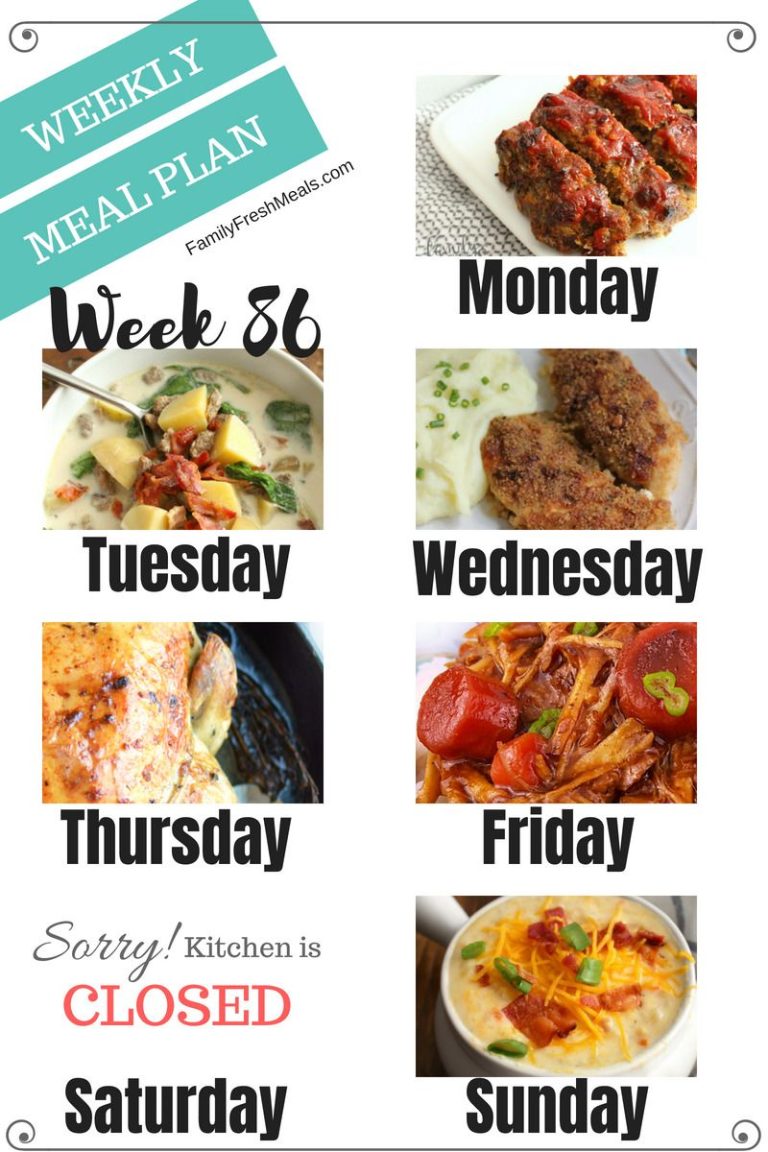 Weekly Meals On A Budget For 4