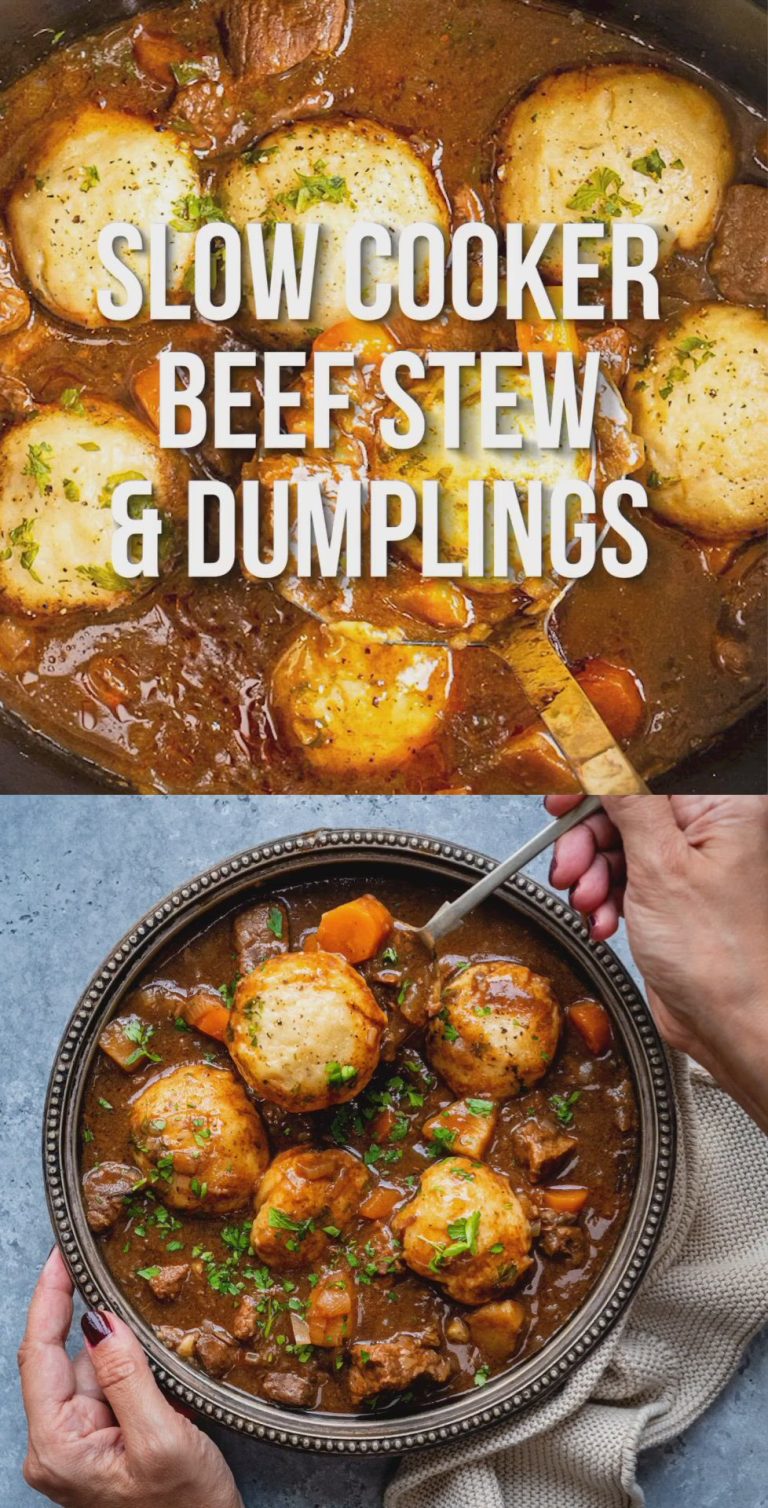 Slow Cooker Beef Stew And Dumplings