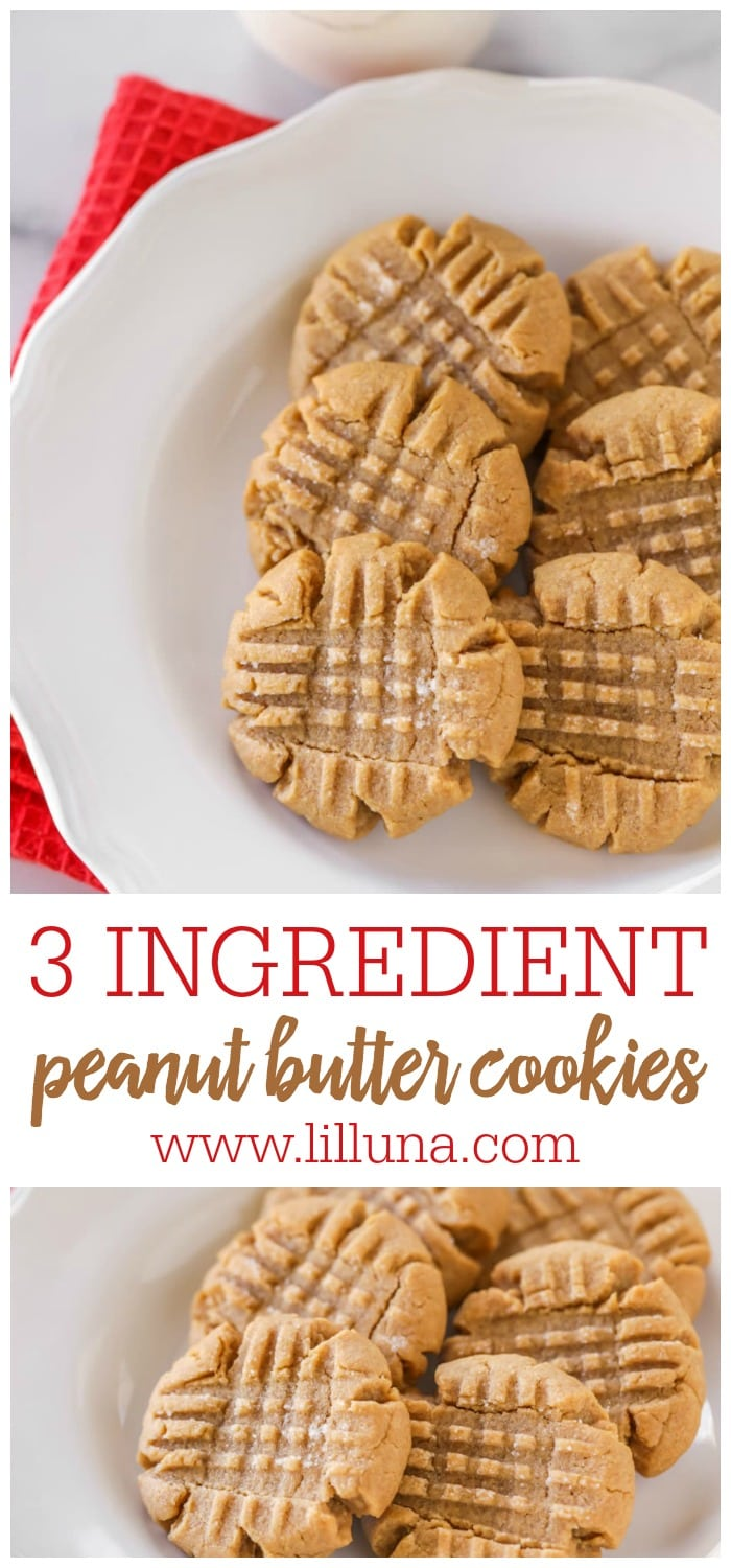 Easy Peanut Butter Cookies 3 Ingredients