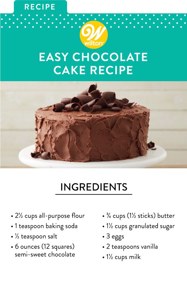 Easy Cake Recipes Chocolate