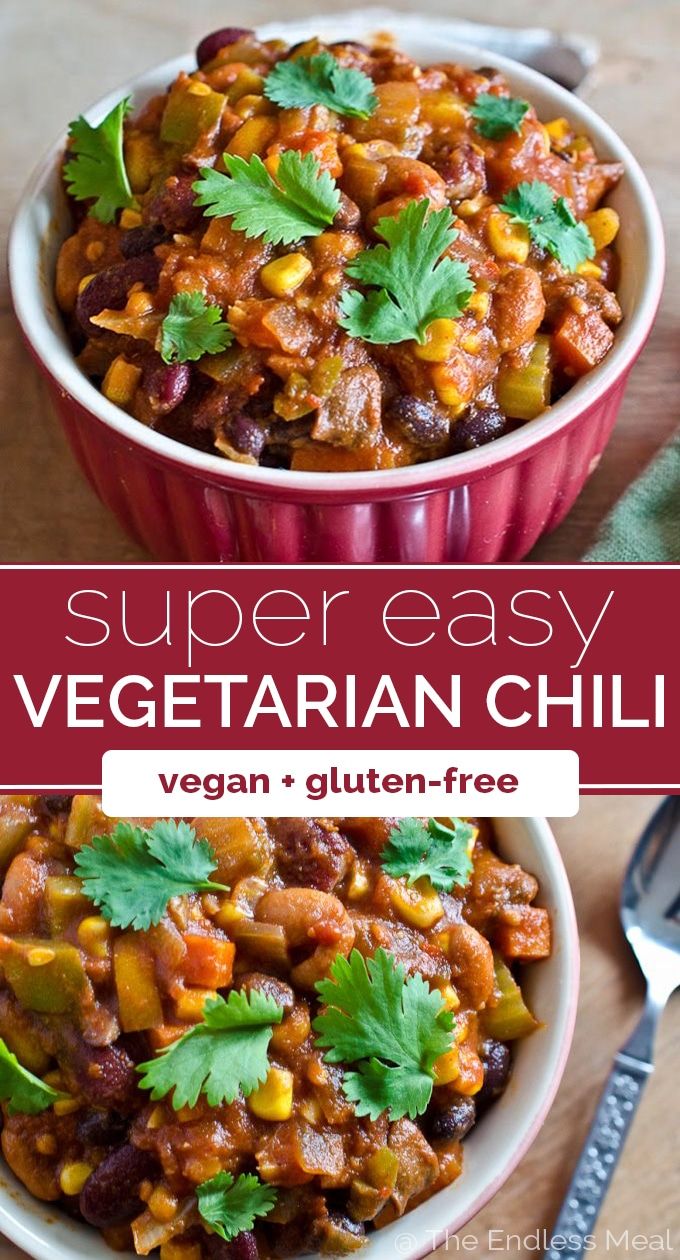 Easy Chili Recipe Vegetarian