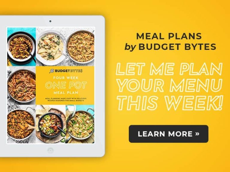 Budget Bytes Meal Plan