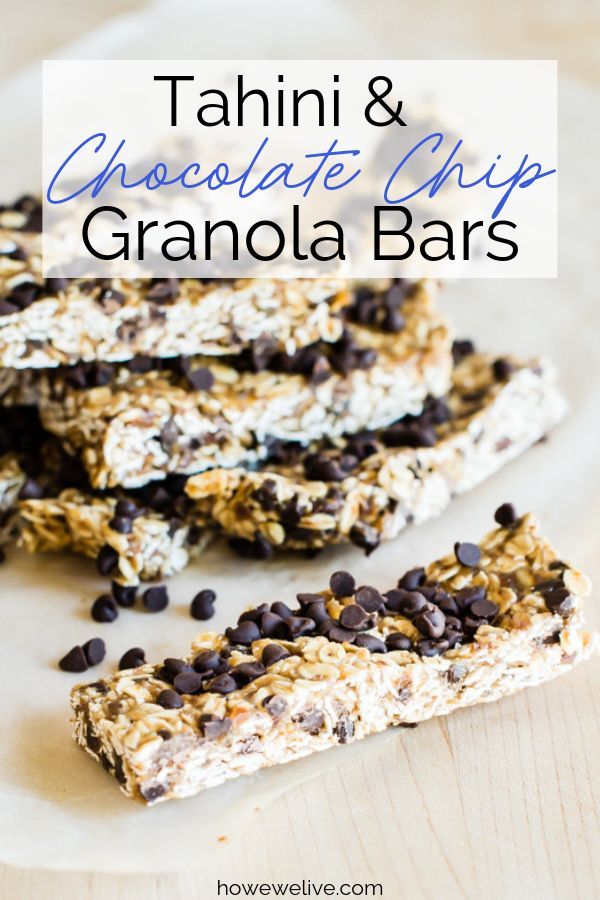 Homemade Nut Free Chocolate Chip Granola Bars