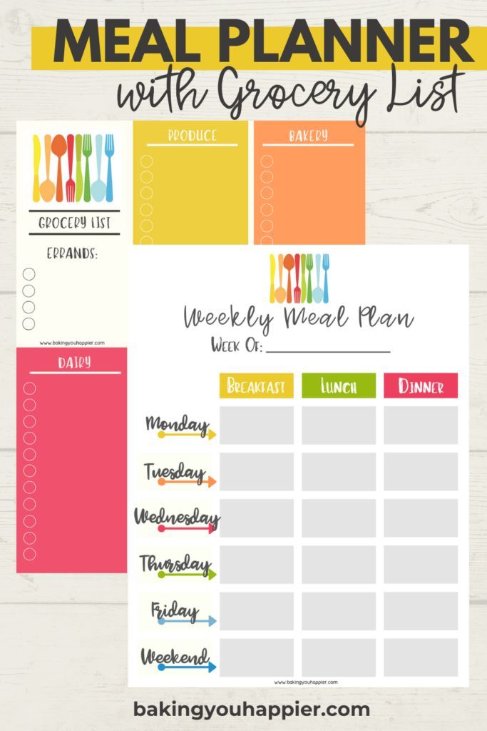 Healthy Weekly Meal Plan With Grocery List Australia