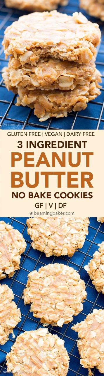 Vegan Peanut Butter Oatmeal Cookies No Bake