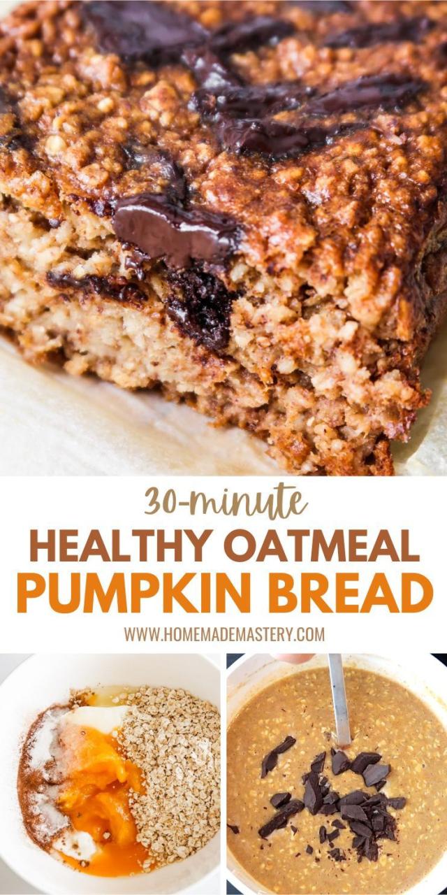 Healthy Pumpkin Bread With Oats