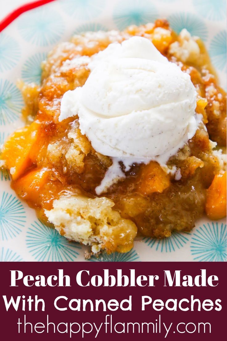 Peach Cobbler With Canned Peaches