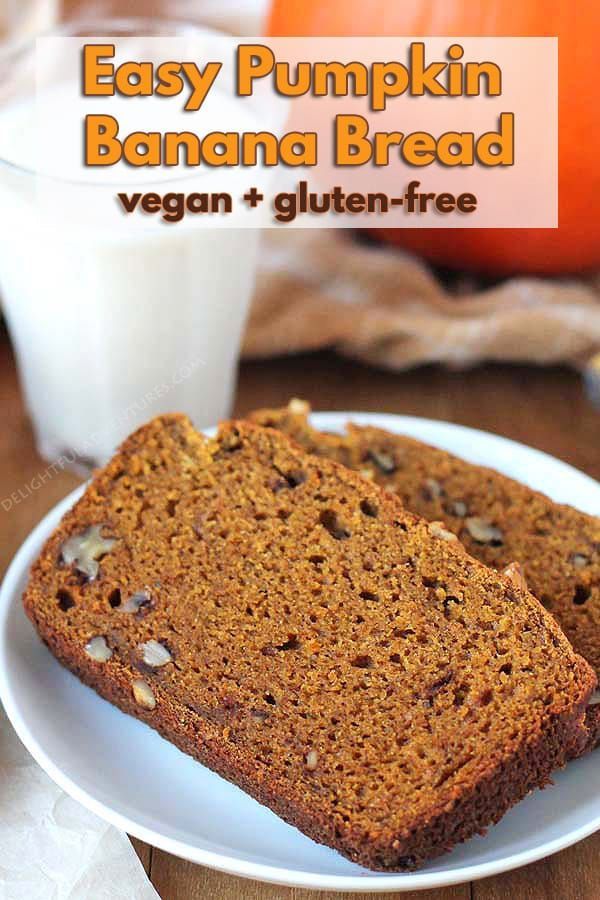 Healthy Gluten Free Pumpkin Banana Bread