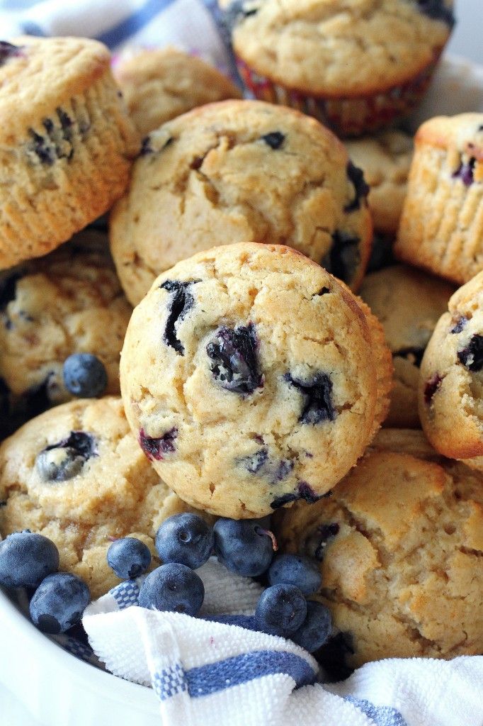 Healthy Blueberry Muffins Greek Yogurt And Honey