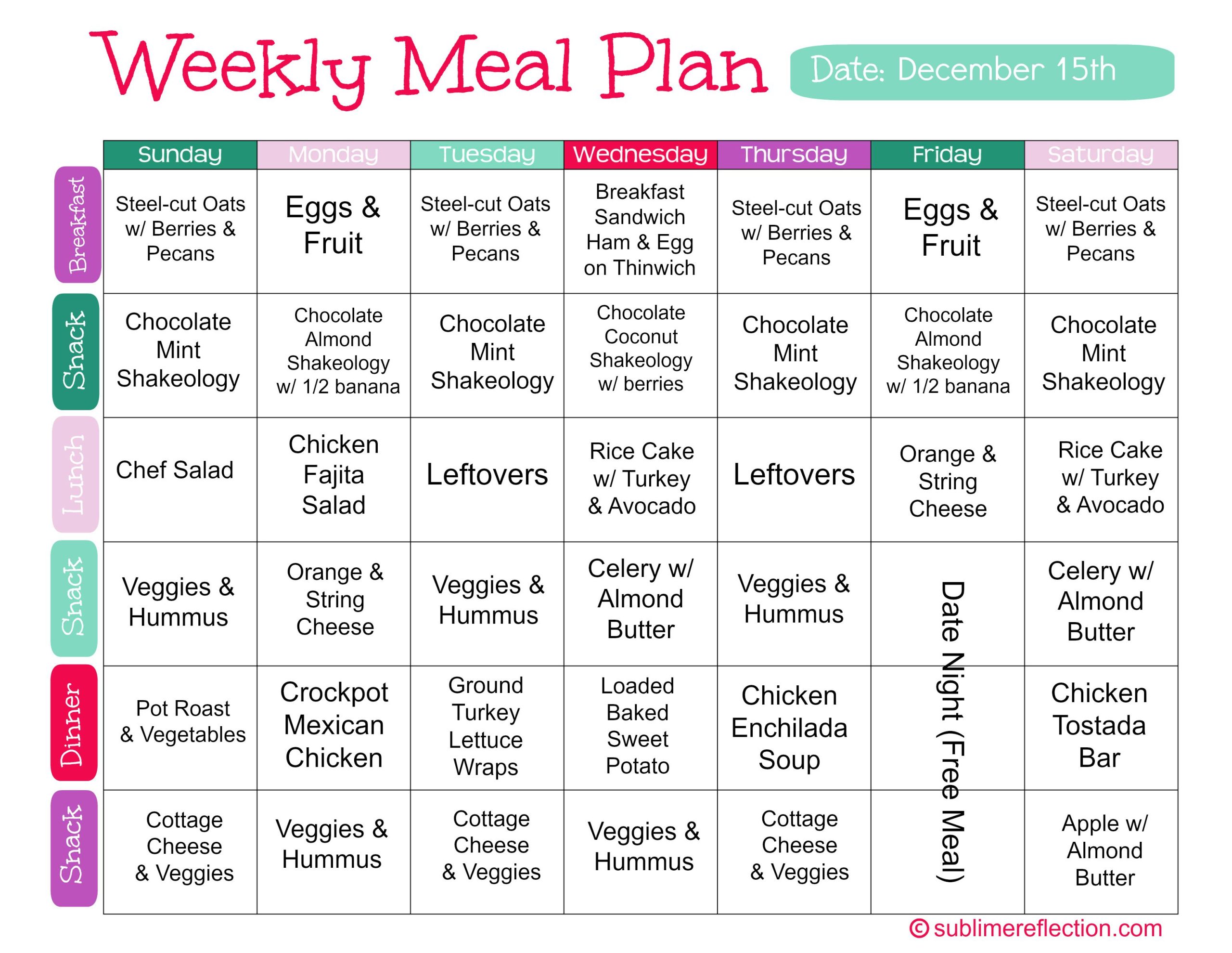 Healthy Meal Plan