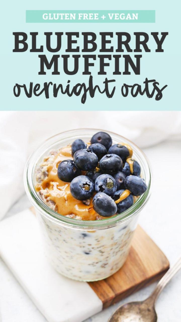 Healthy Blueberry Muffin Overnight Oats