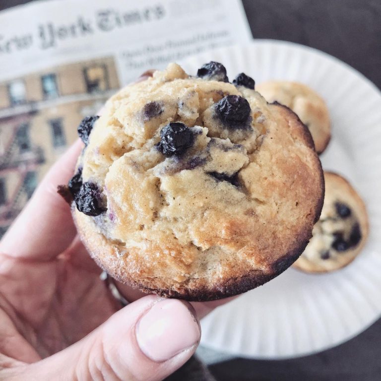 Healthy Banana Blueberry Muffins With Almond Flour