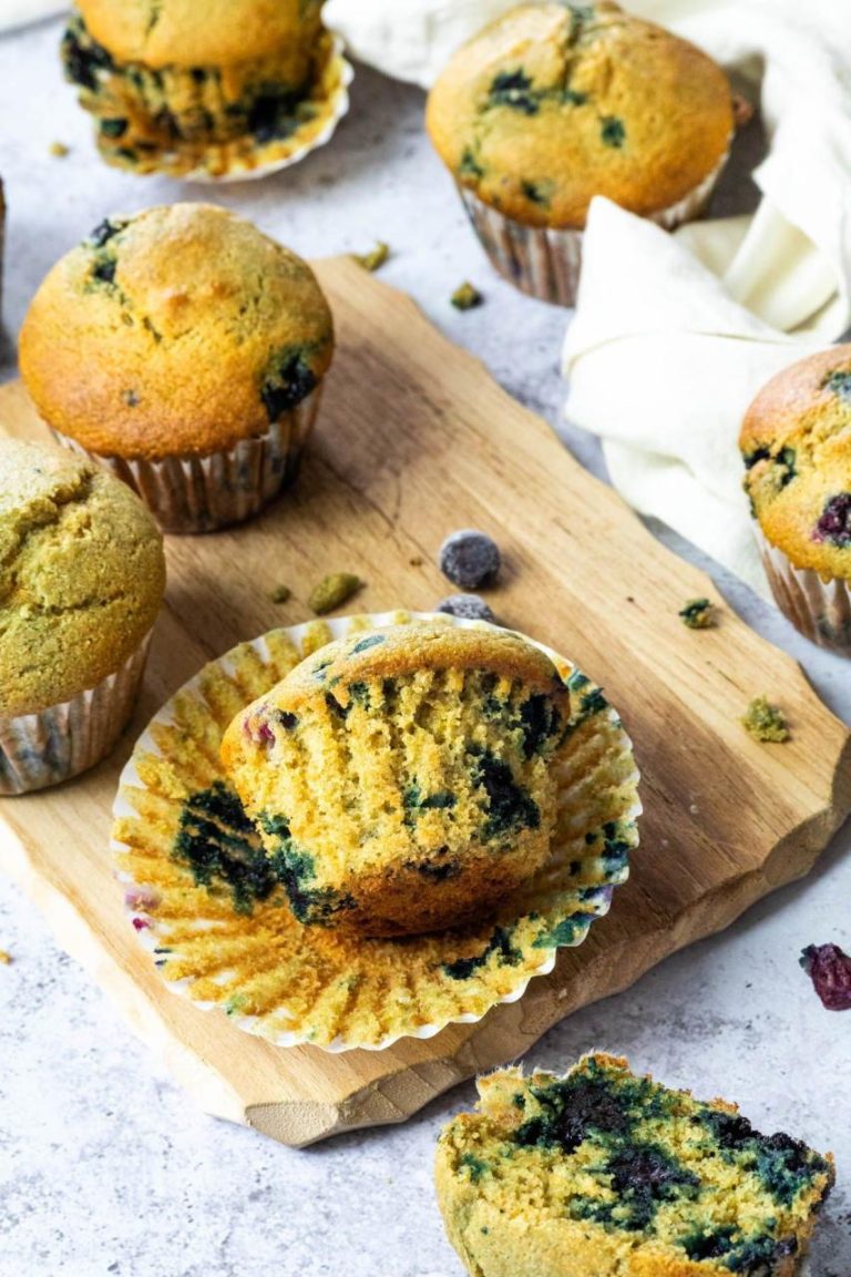 Healthy Vegan Blueberry Muffins No Sugar