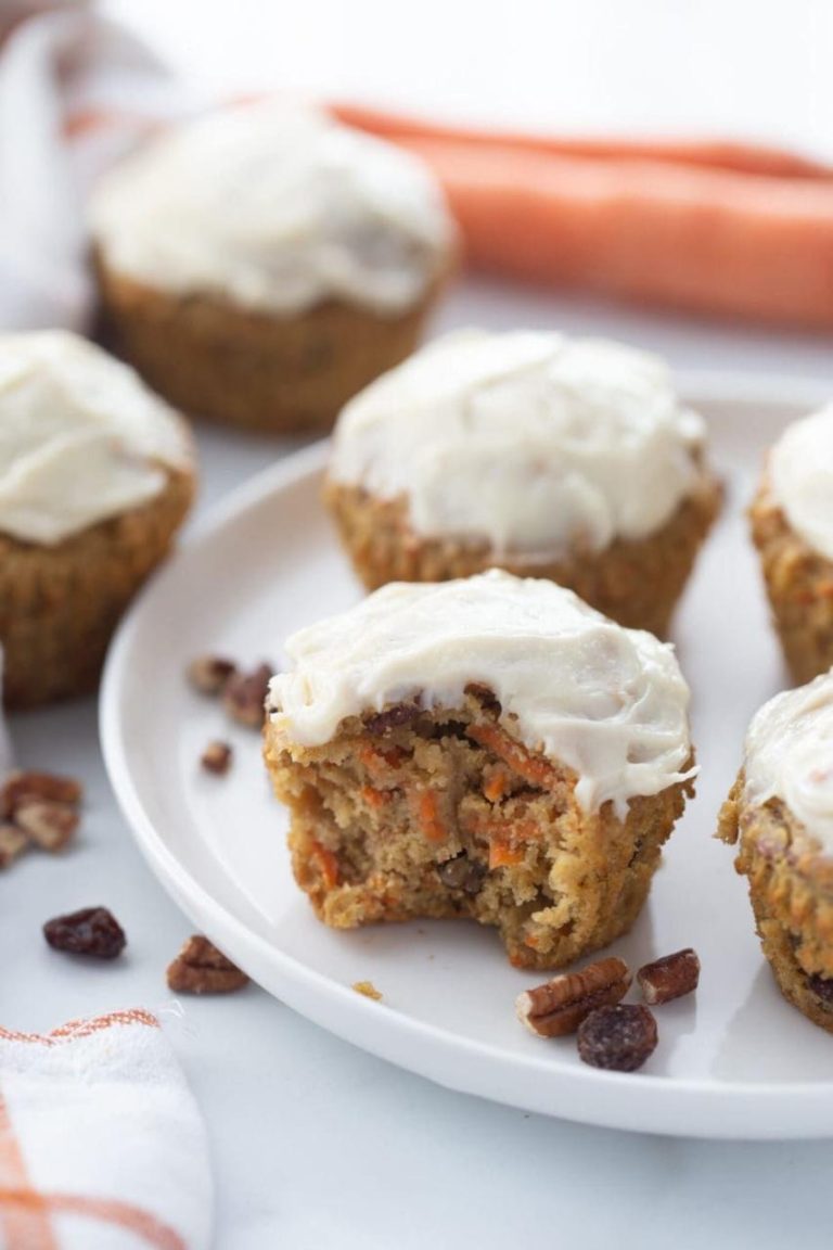 Healthy Carrot Cake Muffins With Almond Flour