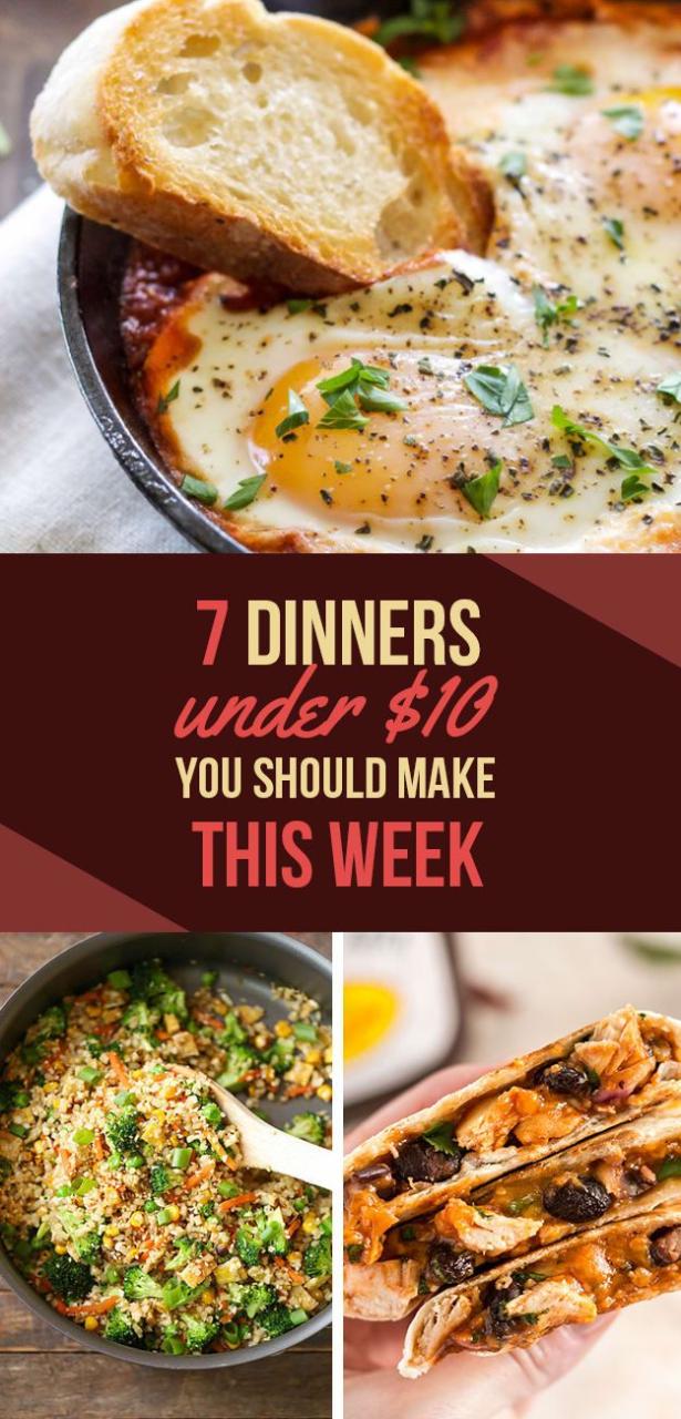 Cheap Dinners For A Week