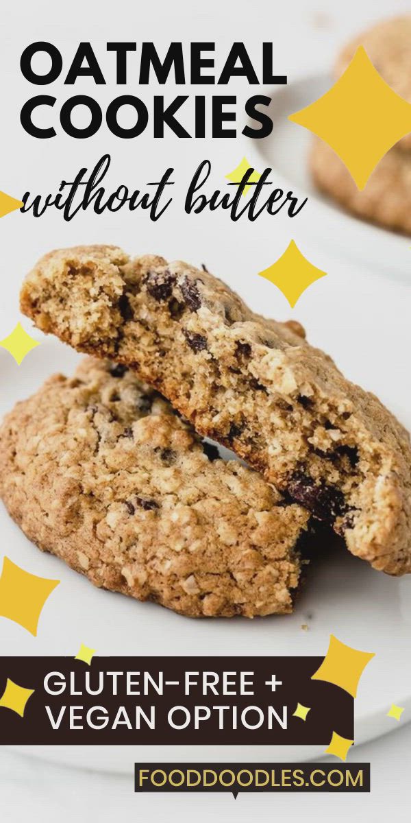 Vegan Oatmeal Cookies Without Butter