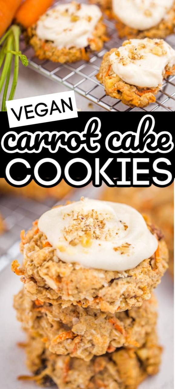 Healthy Vegan Carrot Cake Cookies