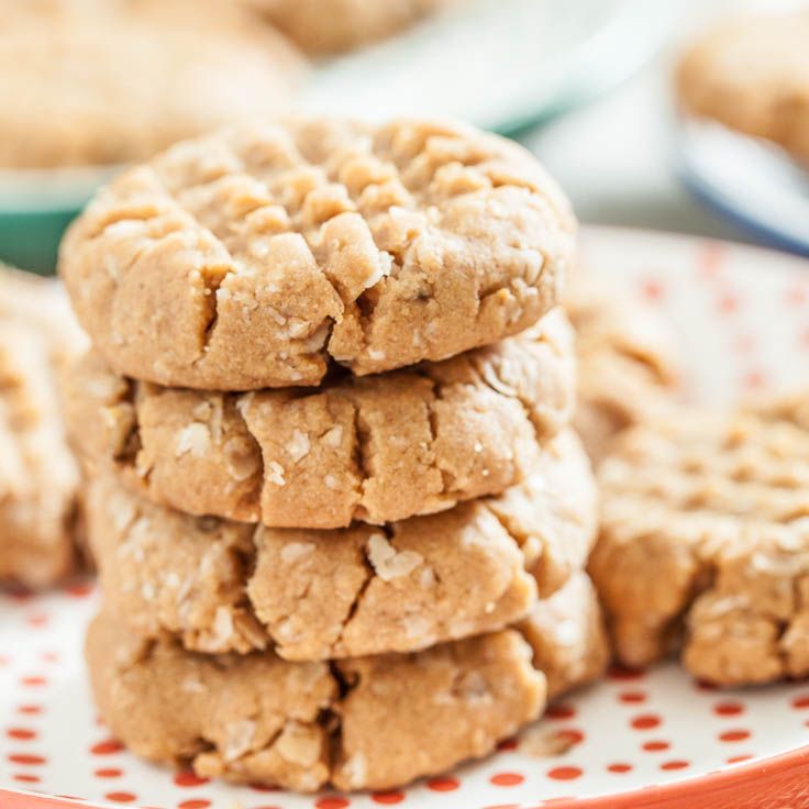 Vegan Peanut Butter Oatmeal Cookies Gluten Free