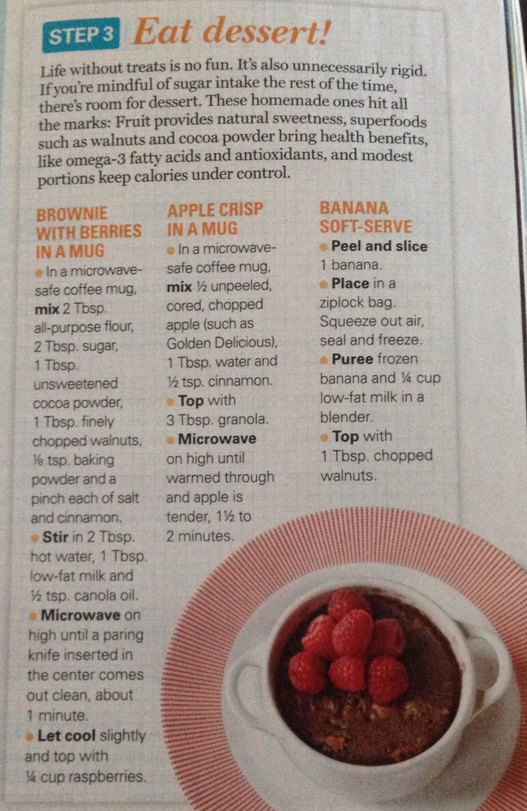 Healthy Dessert Menu