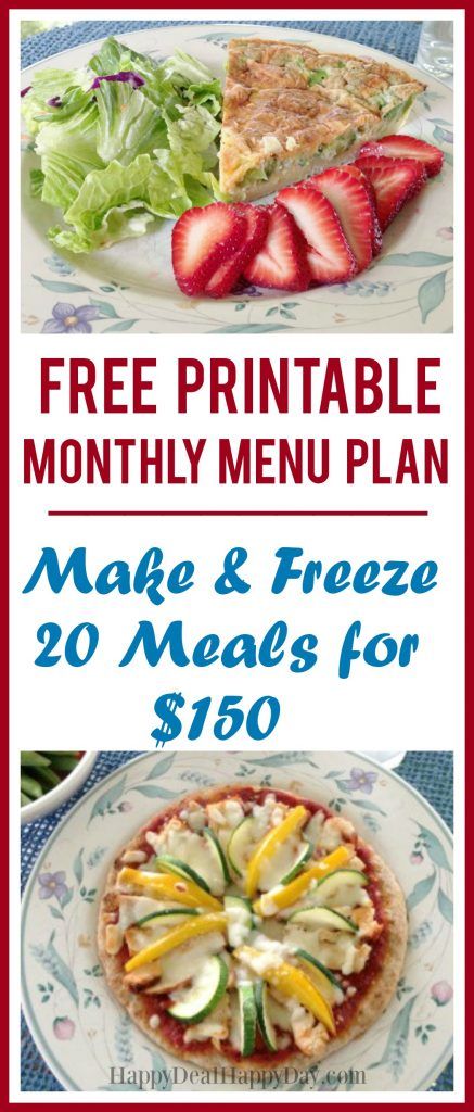 Freezer Meals For A Month On A Budget