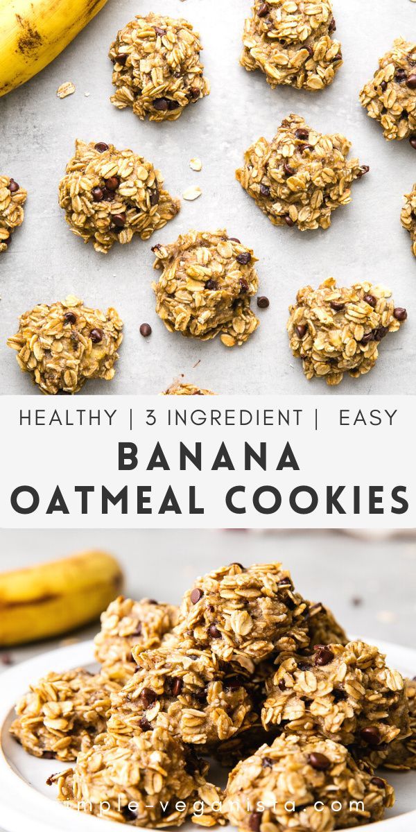 Vegan Oat Cookies Banana