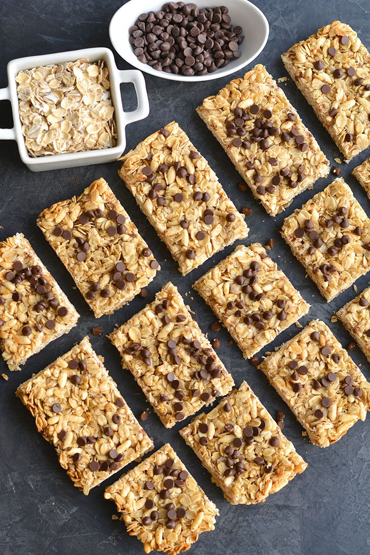 Homemade Granola Bars Chocolate Chip