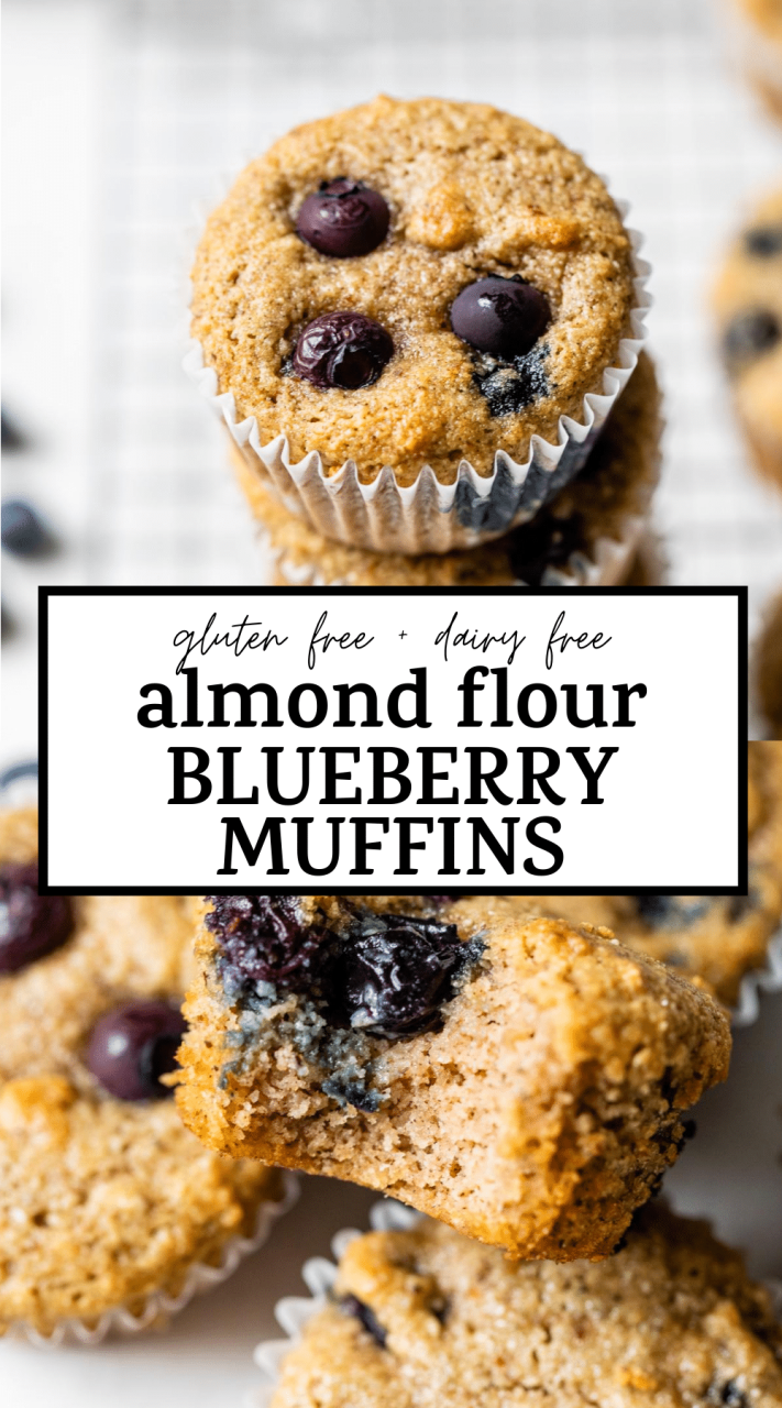 Healthy Blueberry Oatmeal Muffins With Almond Flour