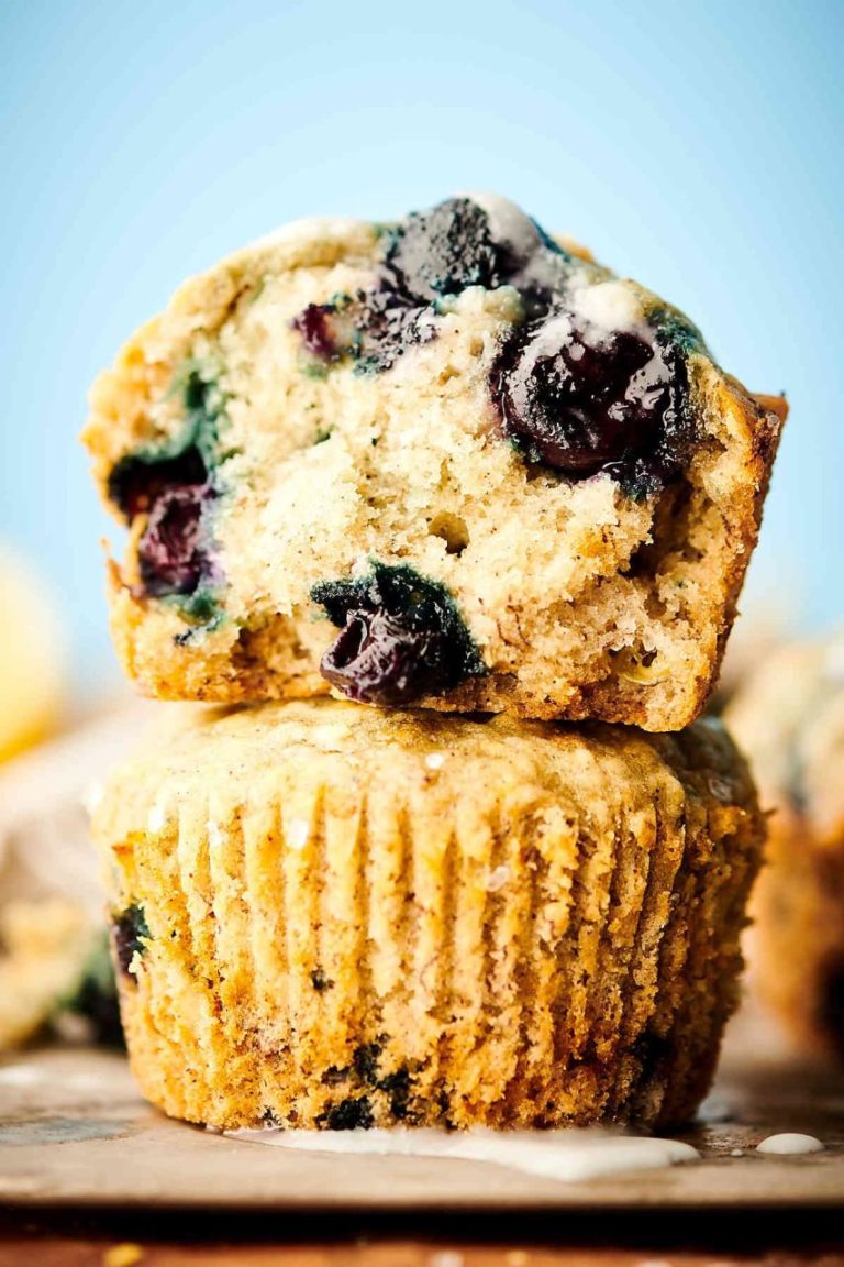 Healthy Banana Blueberry Muffins Vegan