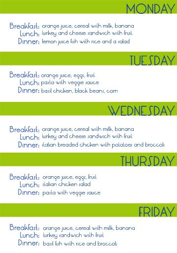 Inexpensive Healthy Meal Plan